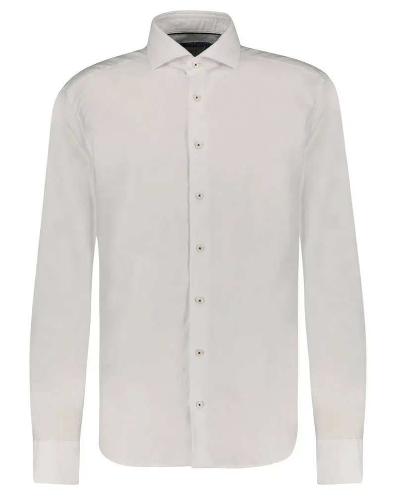 Eterna Herren Hemd Slim Fit Langarm Weiss