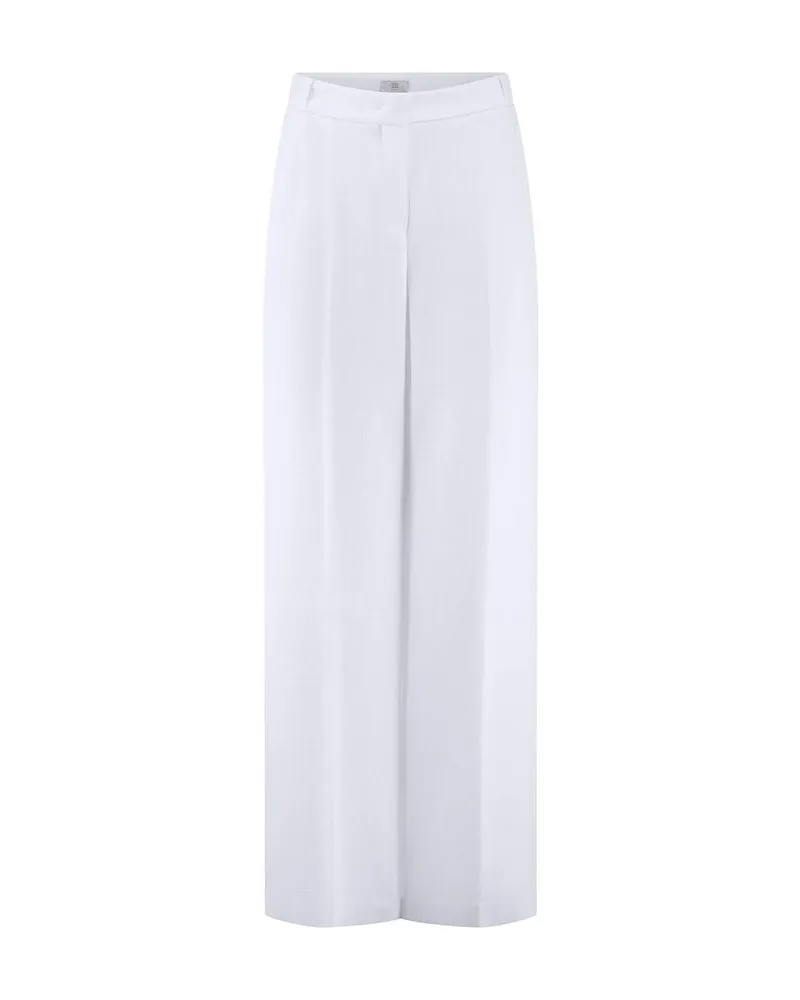 Riani Damen Stoffhose Wide Fit Weiss
