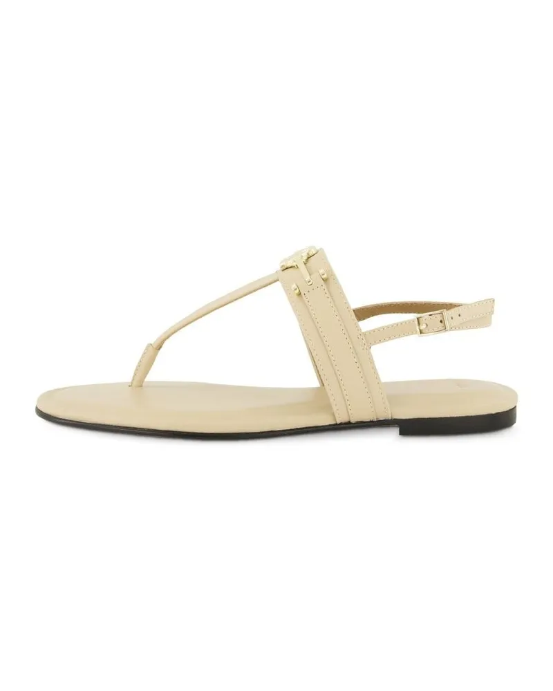 HUGO BOSS Damen Sandale aus Leder EMBERLYN_THNG10_VCHB Beige