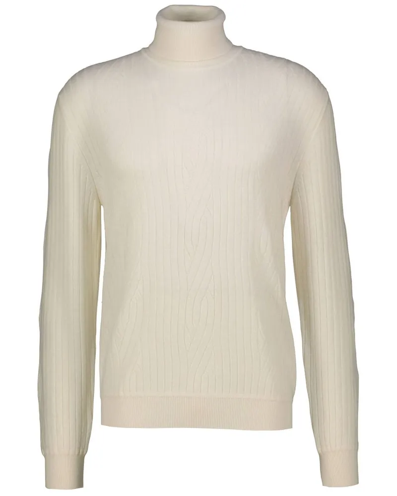 Brioni Herren Rollkragenpullover aus Schurwolle mit Kaschmir Offwhite
