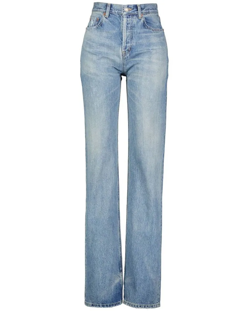 Saint Laurent Damen Jeans LONG STRAIGHT QP7 Blue