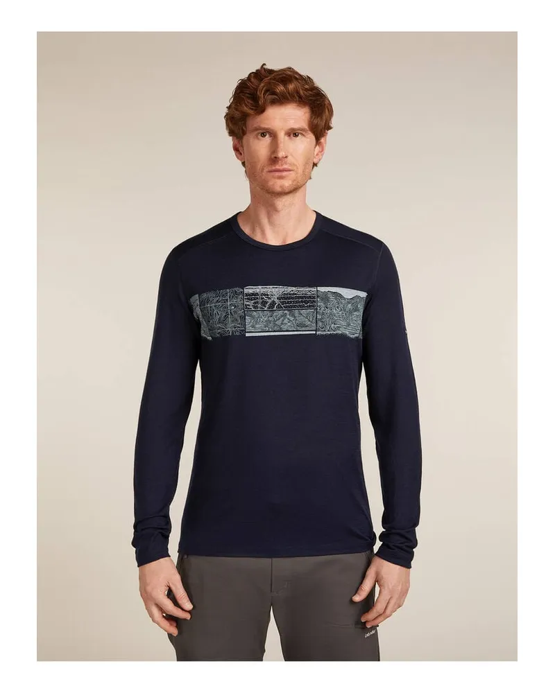 Icebreaker Herren Longsleeve MER 200 OASIS Marine