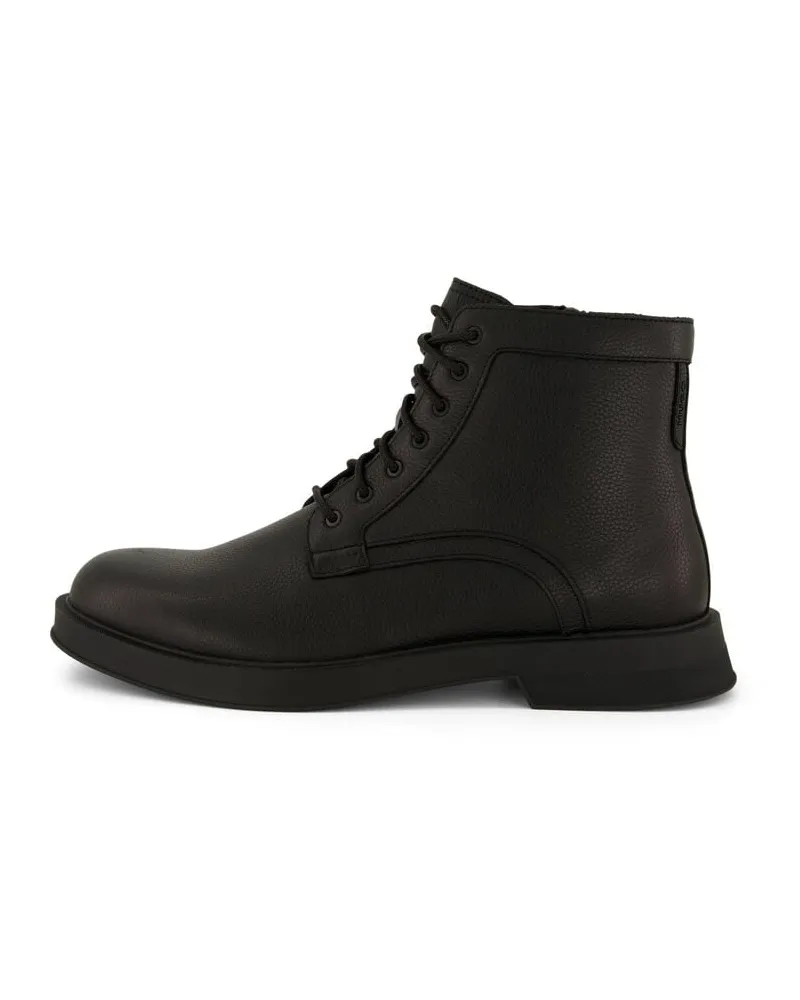 HUGO BOSS Herren Schürschuhe aus Leder LENNER Schwarz