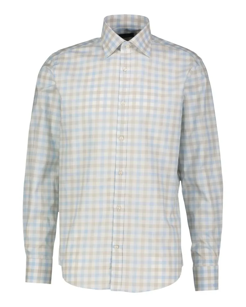 Paul & Shark Herren Hemd aus Baumwolle Bleu