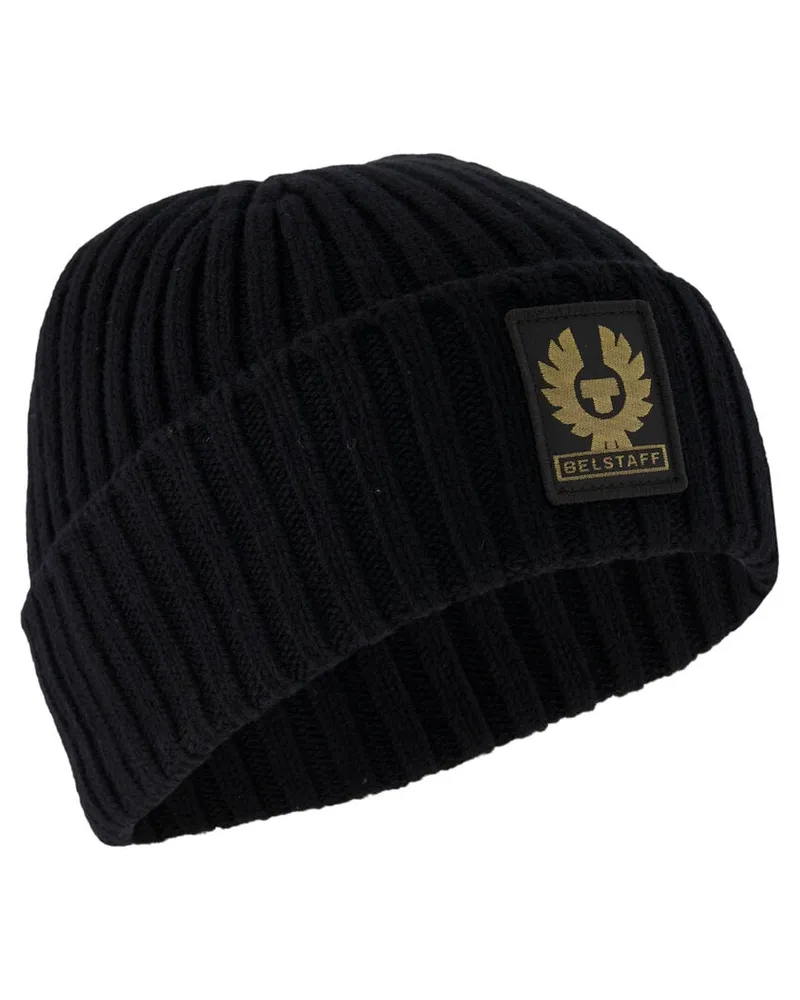 Belstaff Strickmütze aus Wolle WATCH BEANIE Schwarz