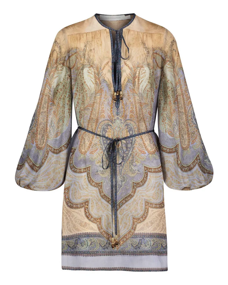 Zimmermann Damen Seidenkleid WANDERLUST Blau