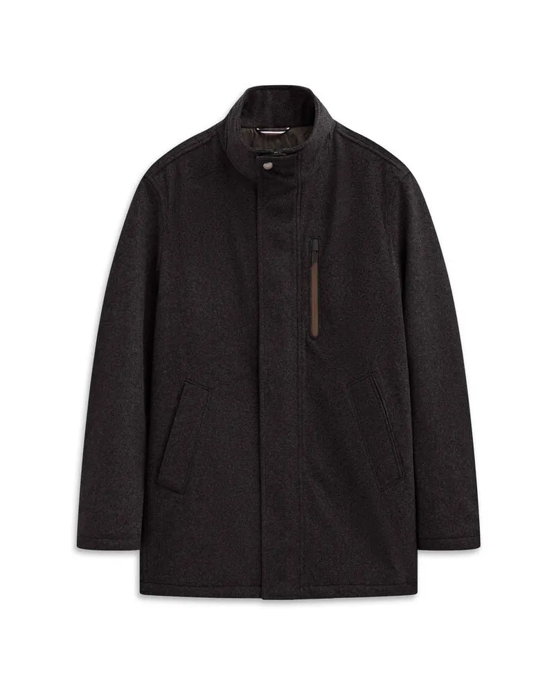 Bugatti Herren Jacke Regular Fit aus Wolle Schwarz