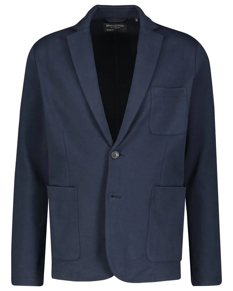 Marc O'Polo Herren Jersey-Sakko SHAED aus Bio-Baumwoll-Mix Shaped Fit Marine