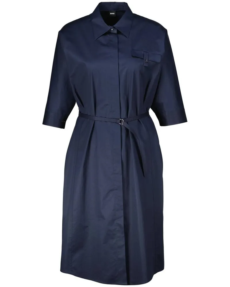 HUGO BOSS Damen Hemdblusenkleid DIRISIA Marine