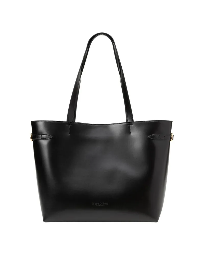 Marc O'Polo Damen Shopper Large aus Rindsleder Schwarz
