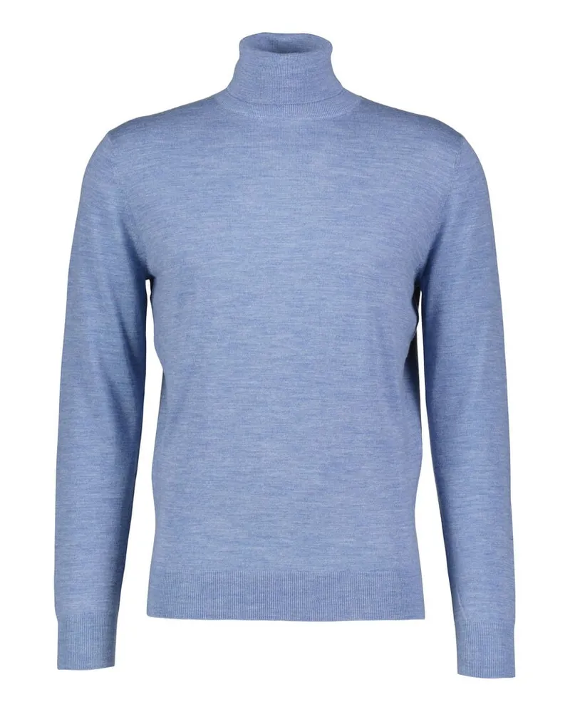 Frantina Herren Rollkragen-Pullover aus Wolle Denim