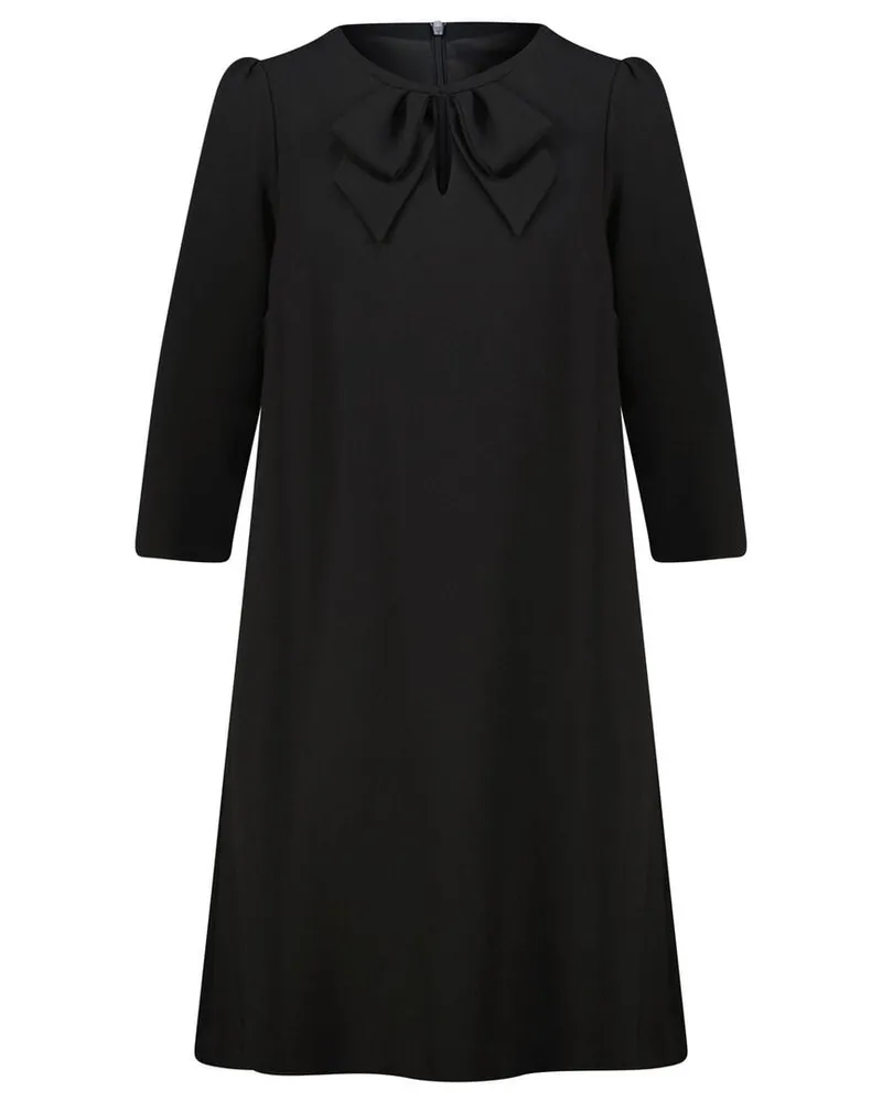 Maison Common Damen Kleid mit Schleifendetail Schwarz