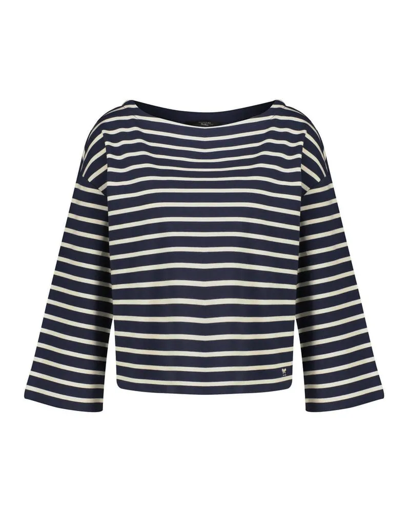 Max Mara Damen Longsleeve aus Interlock-Jersey Boxy Fit Marine