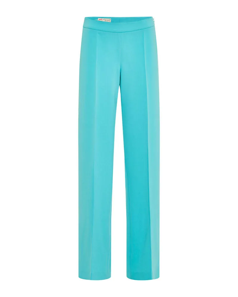 Maison Common Damen Marlenehose Türkis