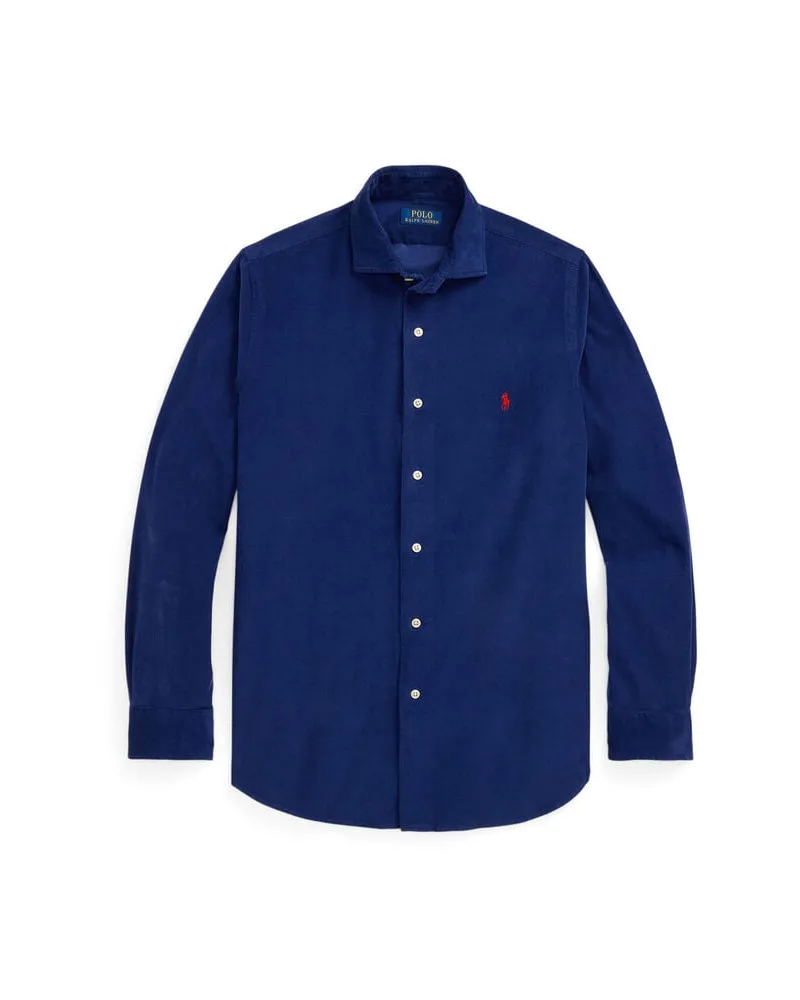 Ralph Lauren Herren Freizeithemd aus Cordsamt Custom-Fit Darkblue