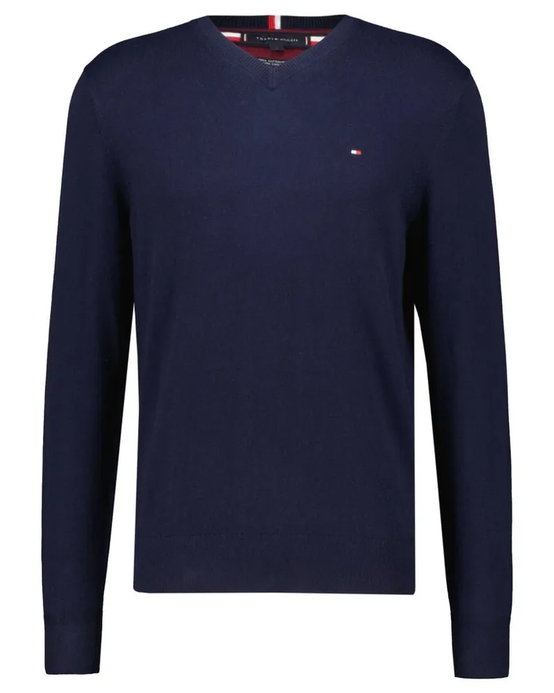 Tommy Hilfiger Herren Pullover aus Baumwolle ud Kaschmir Marine
