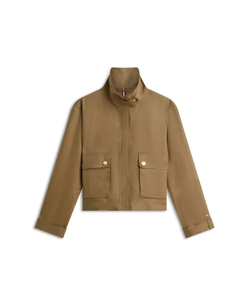 Tommy Hilfiger Damen Utility-Jacke Relaxed Fit Oliv