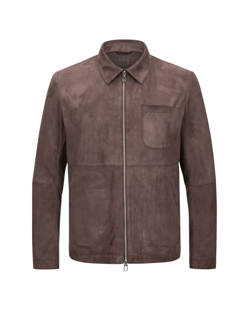 Milestone Herren Lederjacke MSDEVAN Coffee