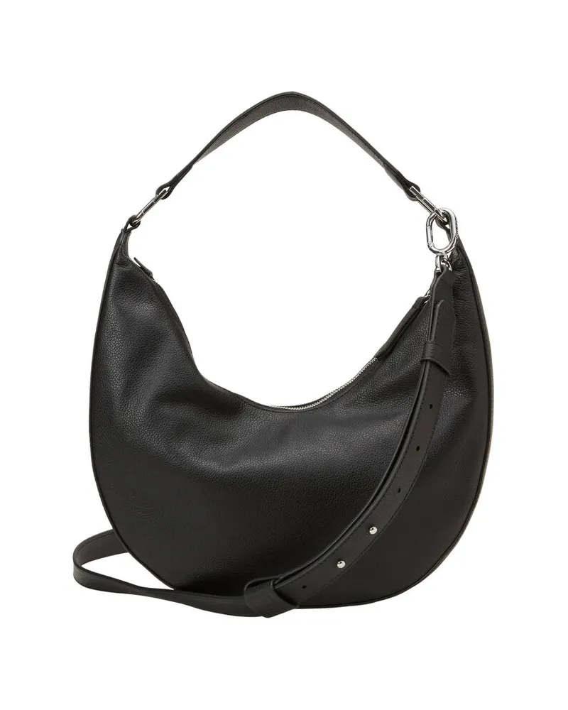 Marc O'Polo Damen Umhängetasche aus Leder Small Schwarz
