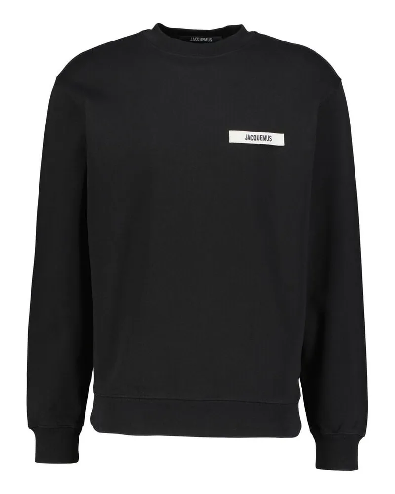 Jacquemus Herren Sweatshirt aus Bio-Baumwolle LE SWEATSHIRT GROS GRAIN Schwarz