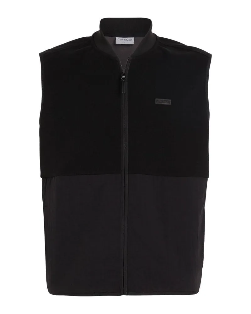 Calvin Klein Herren Fleeceweste BONDED FLEECE VEST Schwarz