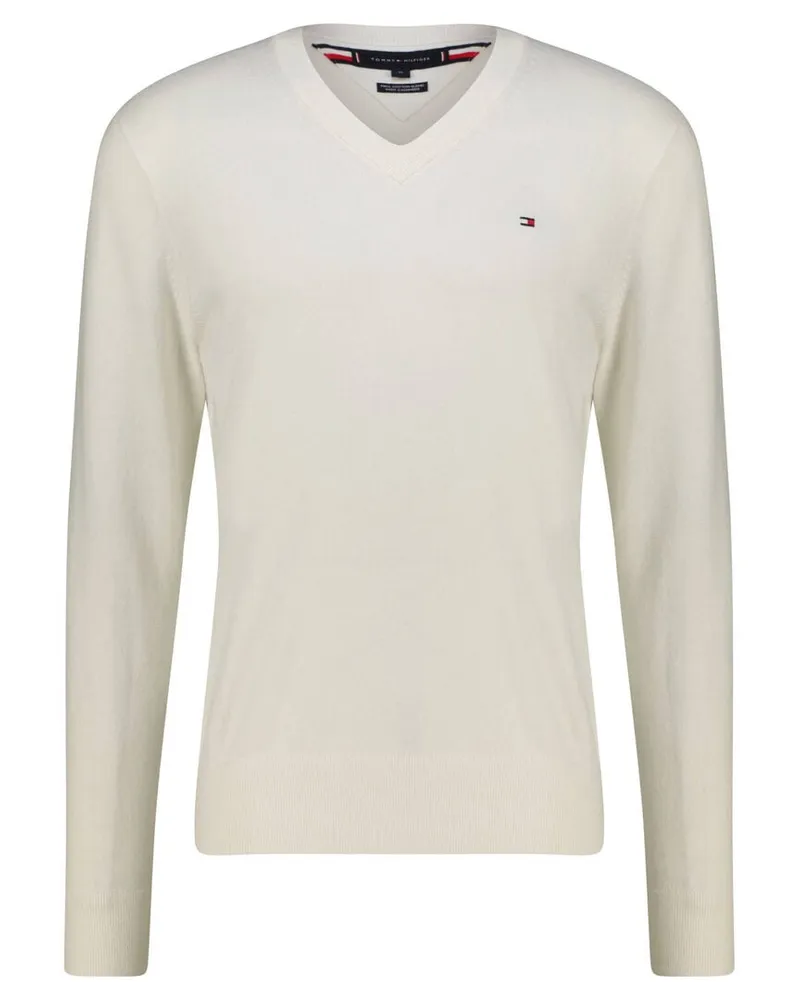 Tommy Hilfiger Herren Pullover aus Baumwolle ud Kaschmir Champagner