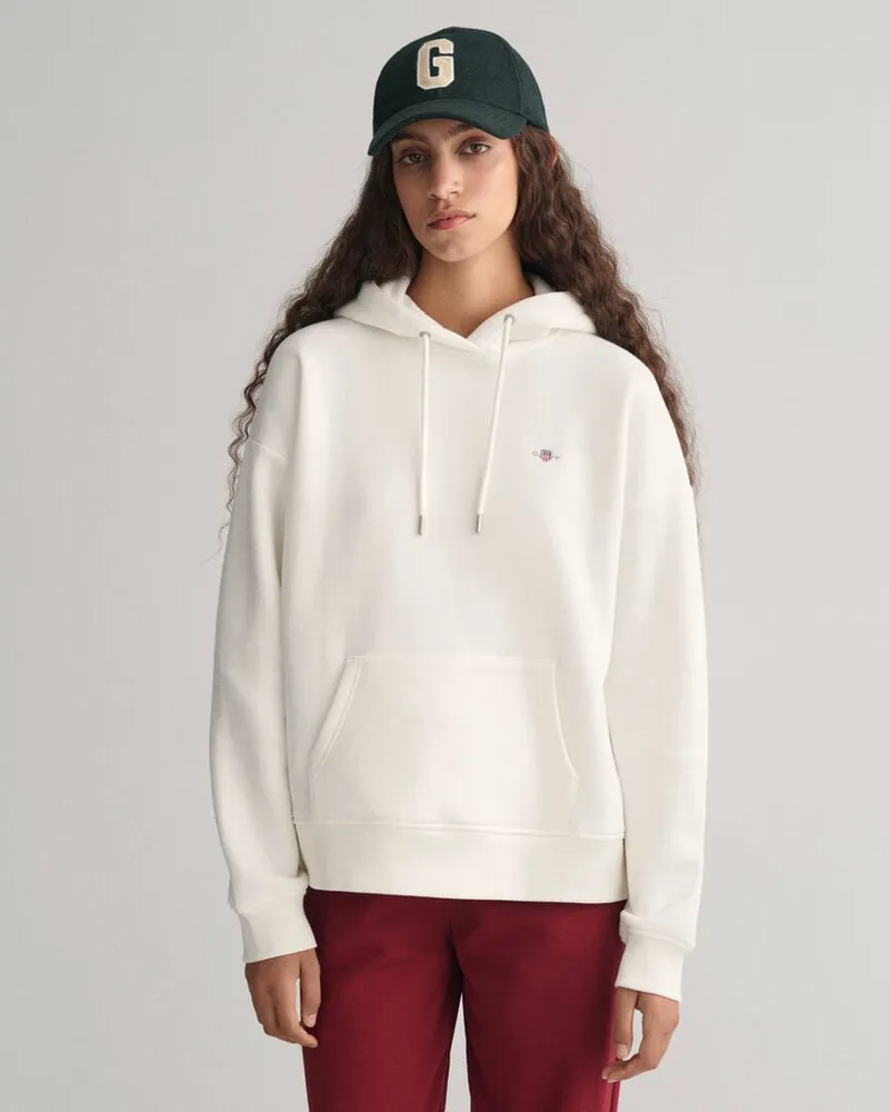 Gant Damen Hoodie SHIELD HOODIE Offwhite