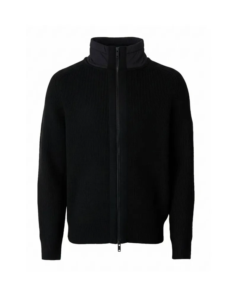 HUGO BOSS Herren Strickjacke KIGLOO Schwarz