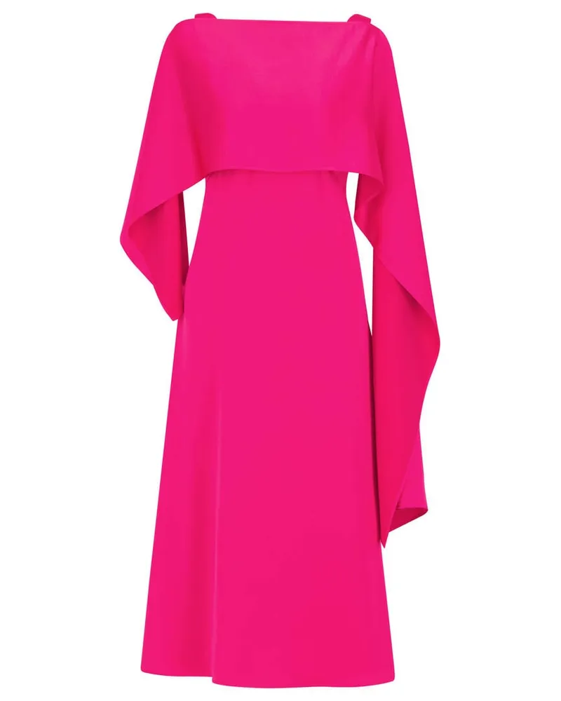 Max Mara Damen Cocktailkleid GAMBERO mit Cape Pink