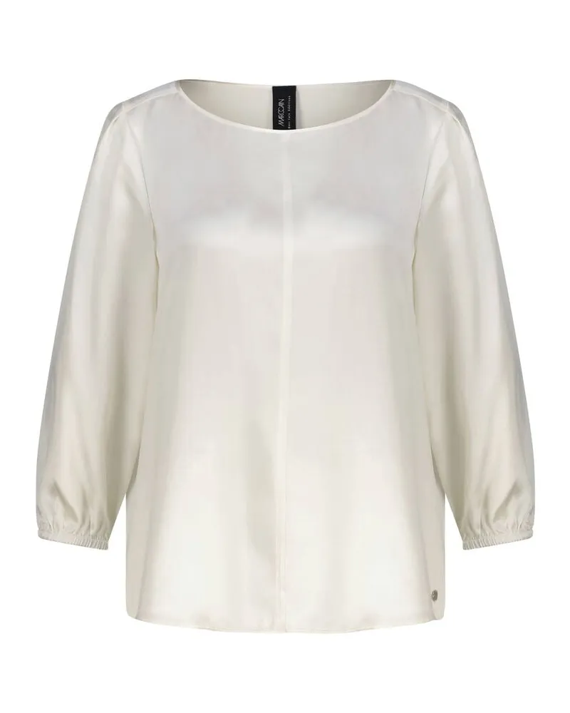 Marc Cain Damen Bluse aus Seide Weiss