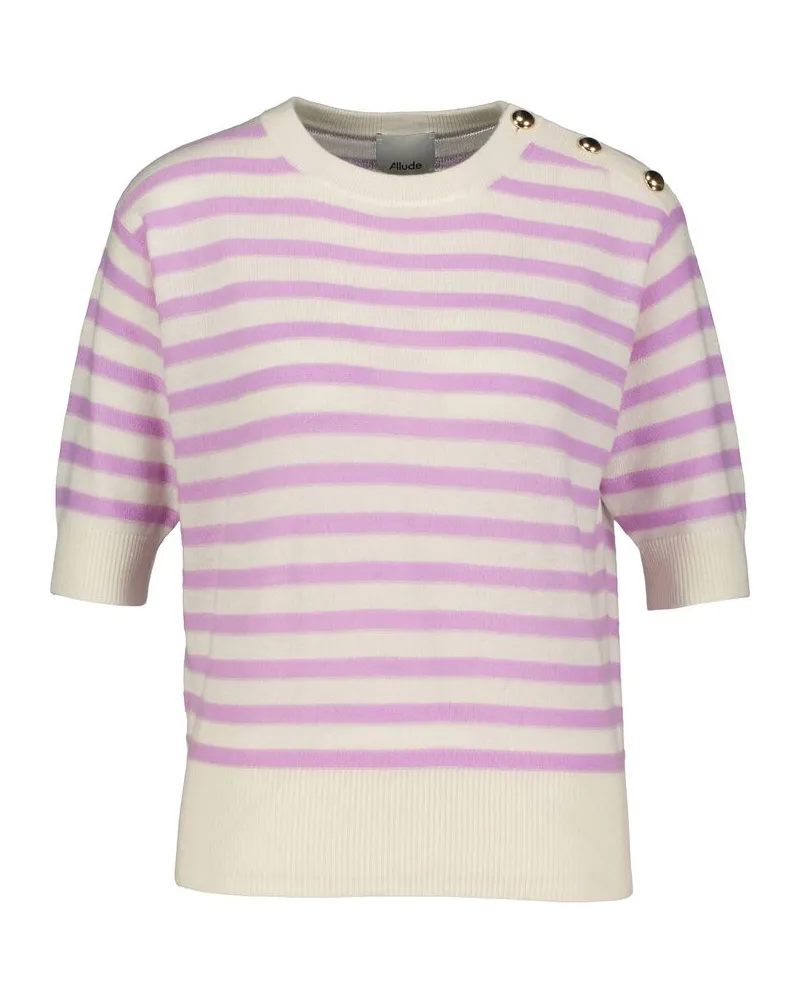 ALLUDE Damen Pullover aus Wolle und Kaschmir Rosa