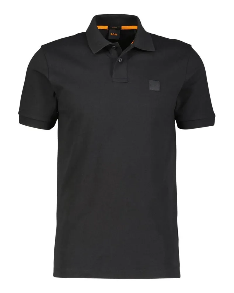 HUGO BOSS Herren Poloshirt PASSENGER Slim Fit Kurzarm Schwarz