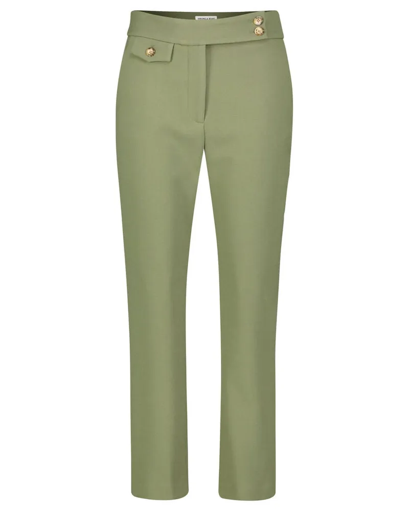 Veronica Beard Damen Hose cropped RENZO Grün