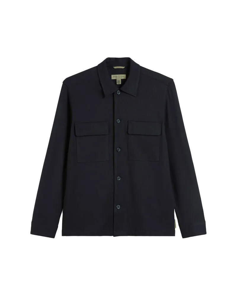 Marc O'Polo Herren Overshirt aus Viskose-Mix Navy