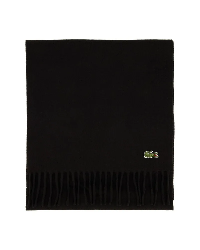 Lacoste Schal aus Wolle SCARVES Schwarz
