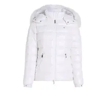 Damen Daunenjacke mit Kunstpelz und Kapuze