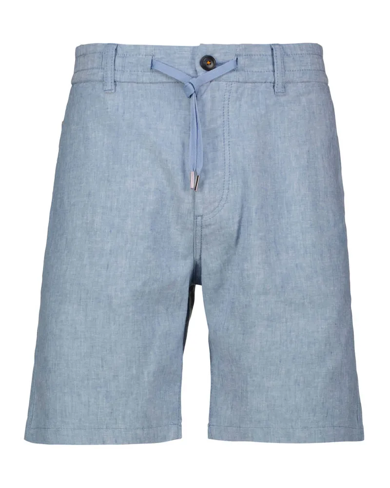 HUGO BOSS Herren Chinoshorts mit Leinen Tapered Fit Bleu