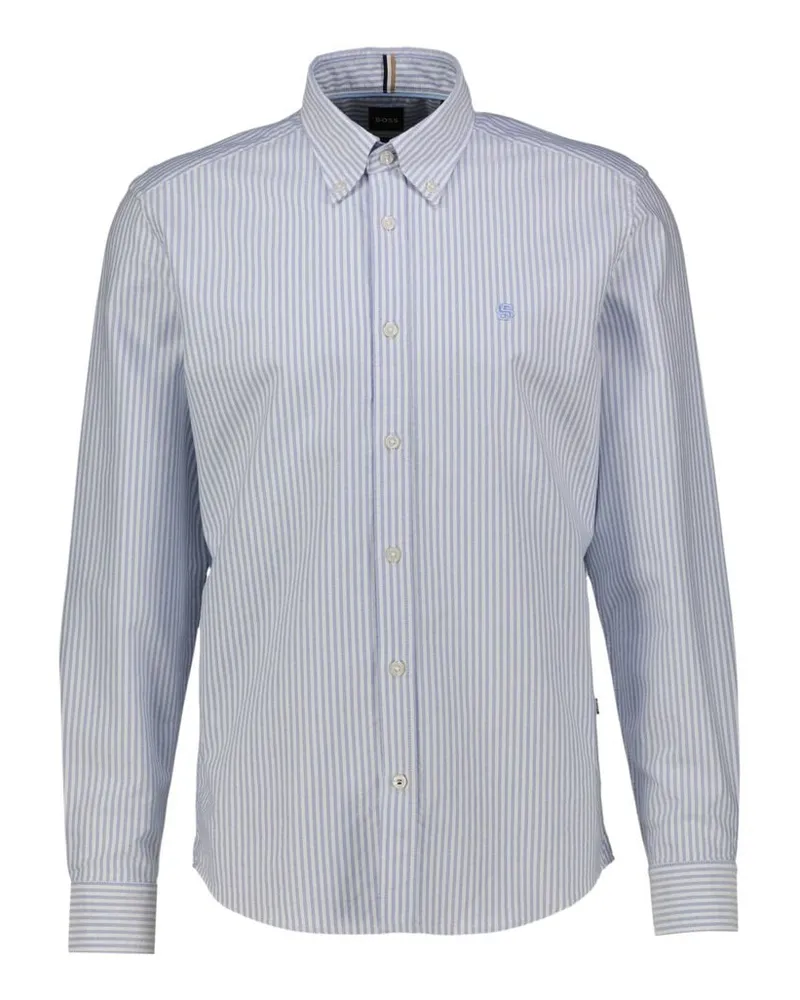 HUGO BOSS Herren Hemd H-LIAM Regular Fit Blau