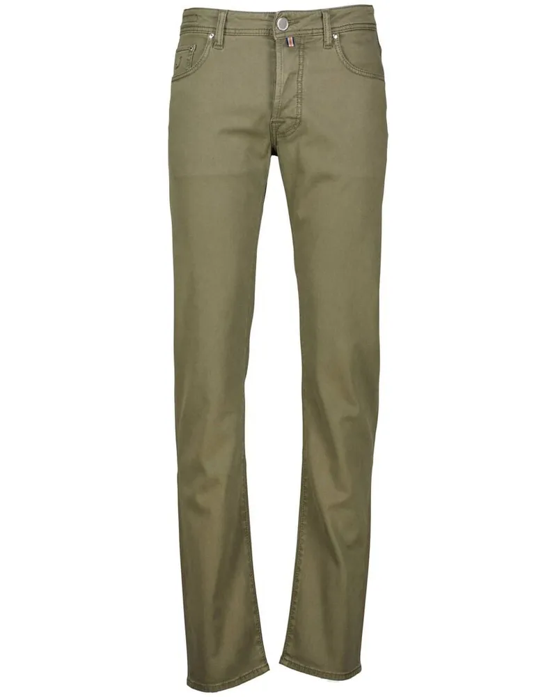 Jacob Cohën Herren Hose aus Stretch-Twill BARD Slim Fit Khaki
