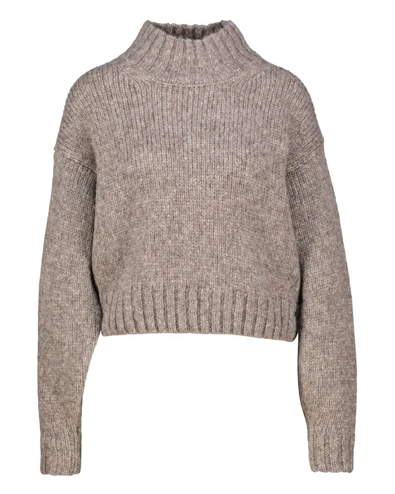 Marc Cain Damen Strickpullover mit Wolle und Alpaka Anthrazit