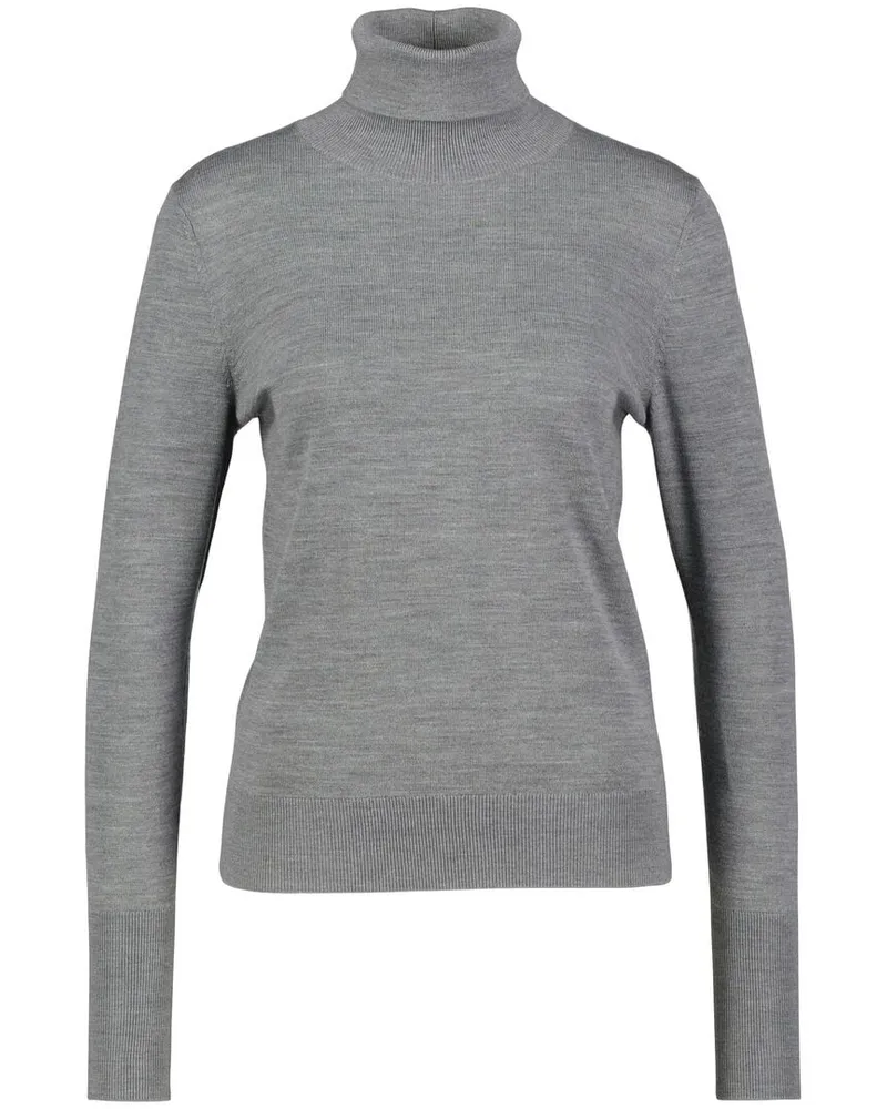 windsor. Damen Strickpullover aus Merino Wolle Slim Fit Grau