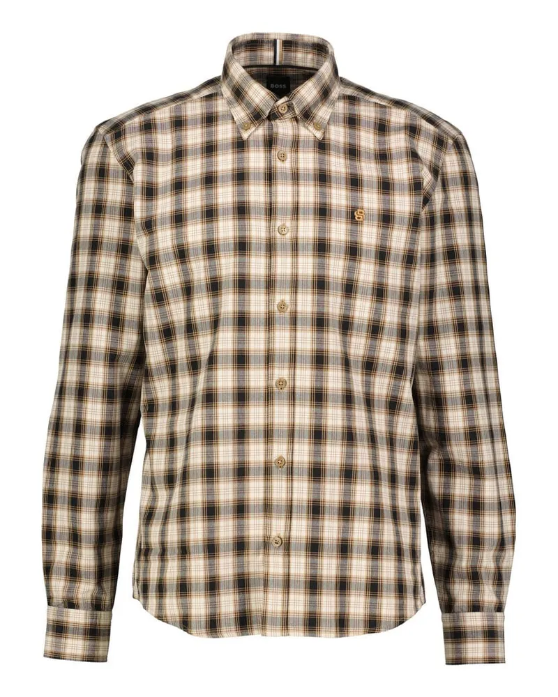 HUGO BOSS Herren Hemd H-LIAM-BD Regular Fit Beige