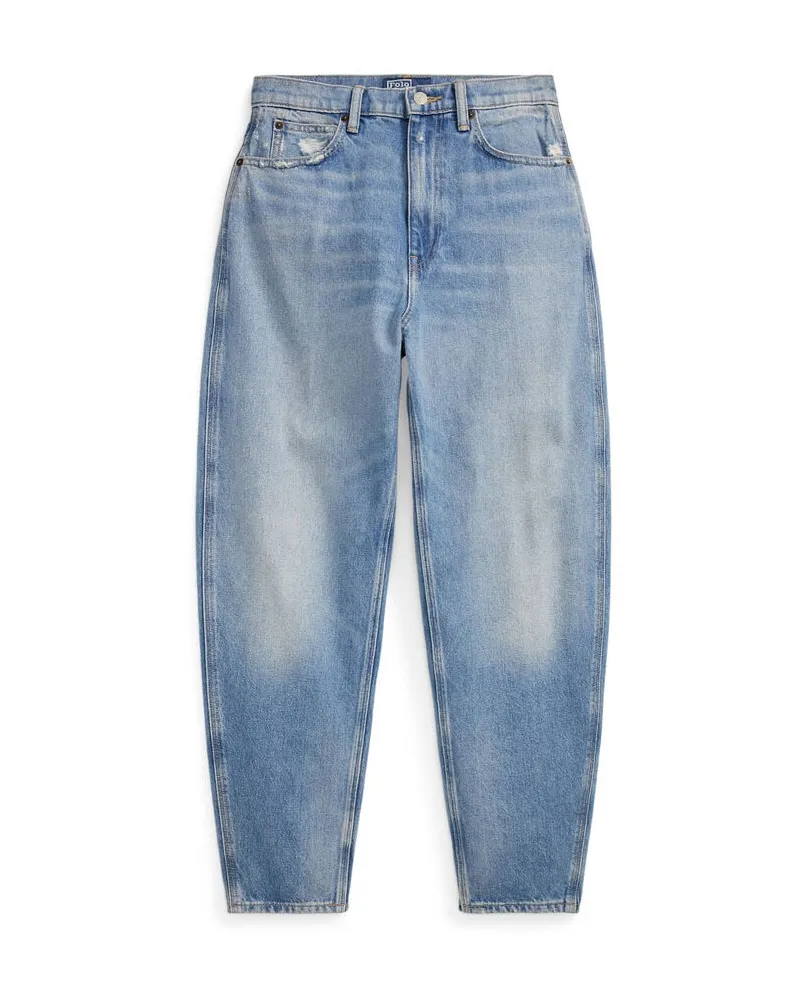 Ralph Lauren Damen Jeans Curved Tapered Bleached