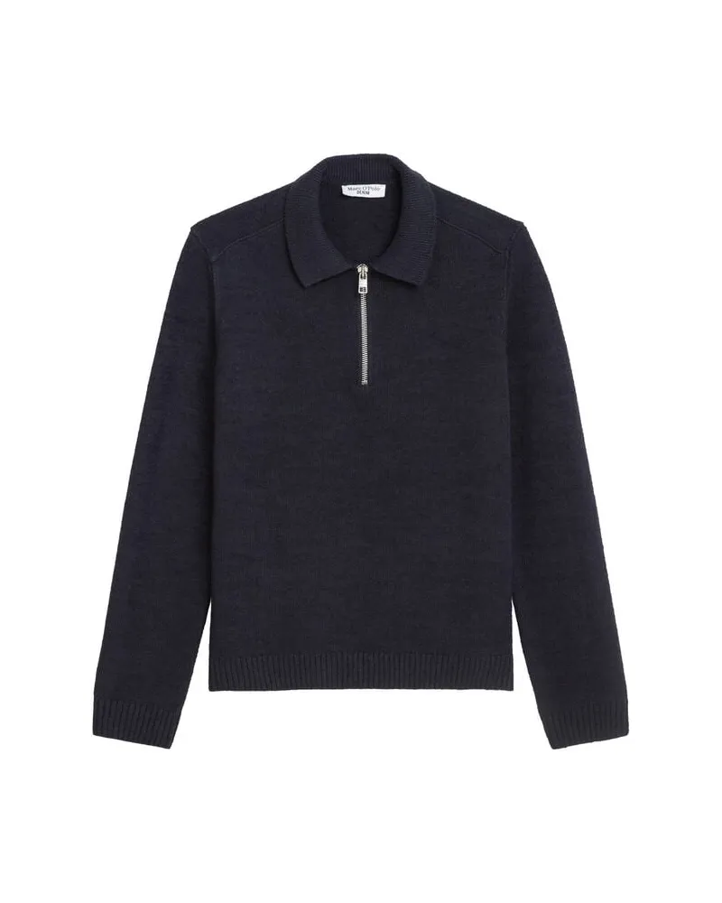 Marc O'Polo Herren Strickpullover mit Bio-Baumwolle Blau