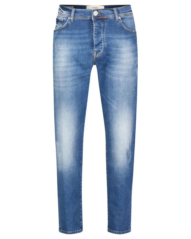 Goldgarn Herren Jeans RHEINAU CROPPED Relaxed Fit Bleu