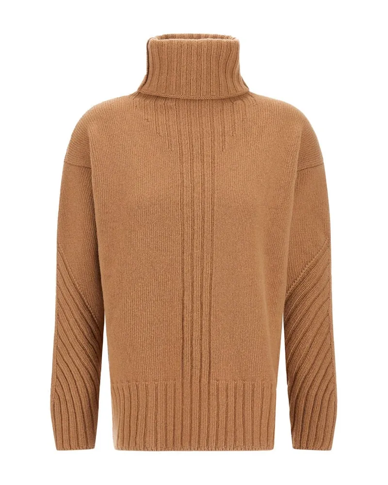 Herno Damen Rollkragenpullover aus Wolle Camel