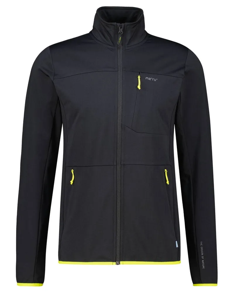 me°ru' Herren Fleecjacke REBORDOSA Schwarz