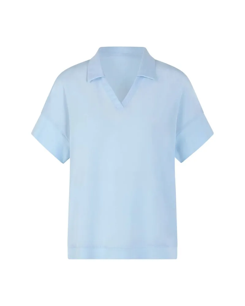 Marc Cain Damen Blusenshirt aus Baumwoll-Mix Bleu
