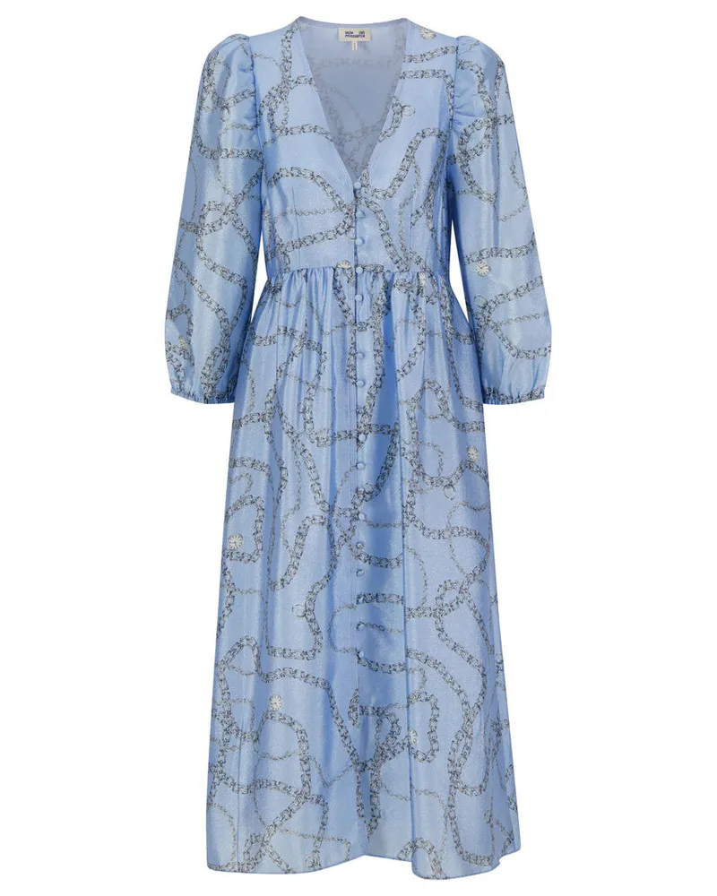 Baum und Pferdgarten Damen Kleid ASANA Blau