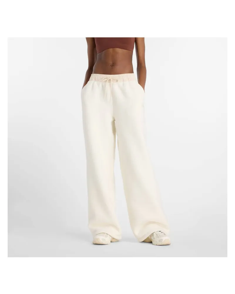New Balance Damen Fleecehose HIGH PILE FLEECE PANT Creme